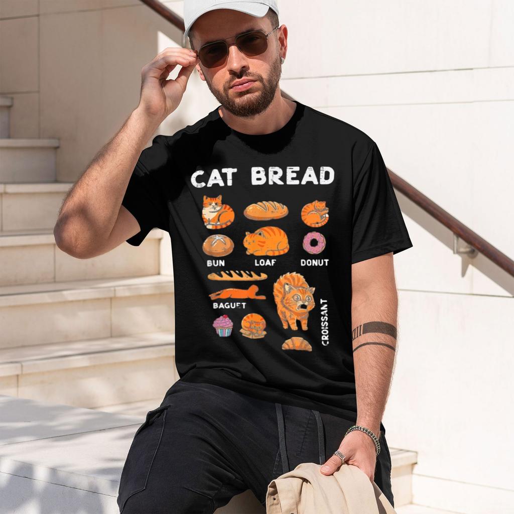 Bread Bun Loaf Cute Kitten Food Pun Grh Tees New Shirts And Tshirts Tshirts For Unisex Print 2026 New Model Shortsleeve Crewneck