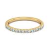 Blue Topaz Eternity Band Ring - 925 Sterling Silver Gold Vermeil