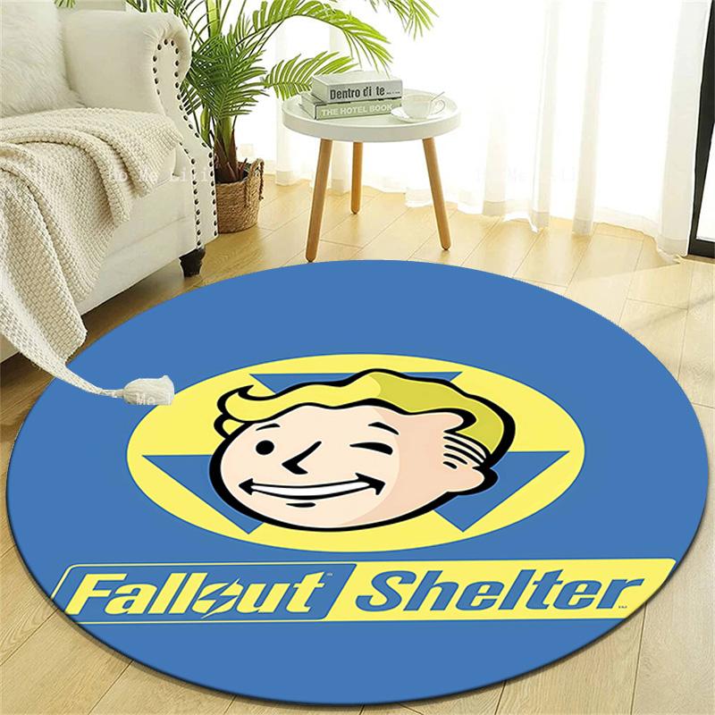 1pc NUKA-BOMBS Fallout1 Design Printed Area Round Carpet for Bedroom Living Room Home Decor Rugs Mat Non Slip Mat Rug for Bedside