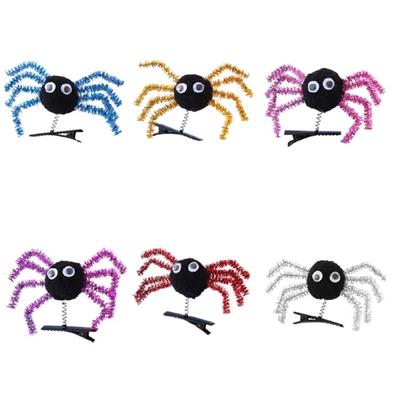 1PC Spiders Hair Clip With 3D Effect Kids Festival Accessory Comfort Wear Safe Spring Mechanism For Halloween Birthdays