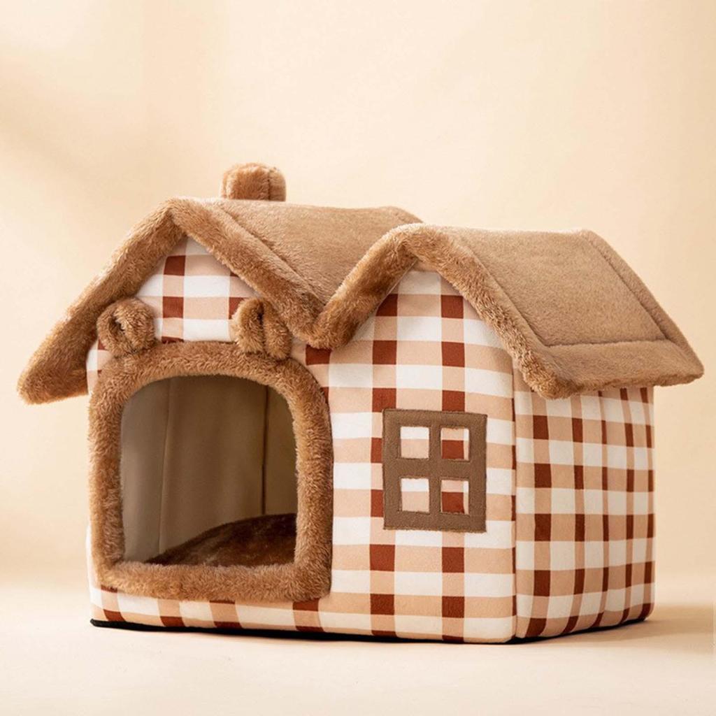 Dog House Indoor Pet Cat Bed for Kitten Puppy Cat Foldable Sleep Kennel