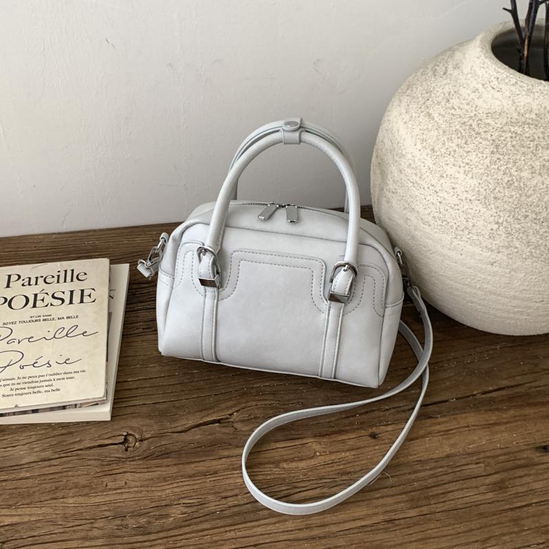 Mini Boston Bag with Dual Top Handles and Detachable Shoulder Strap for Elegant Daily or Evening Use