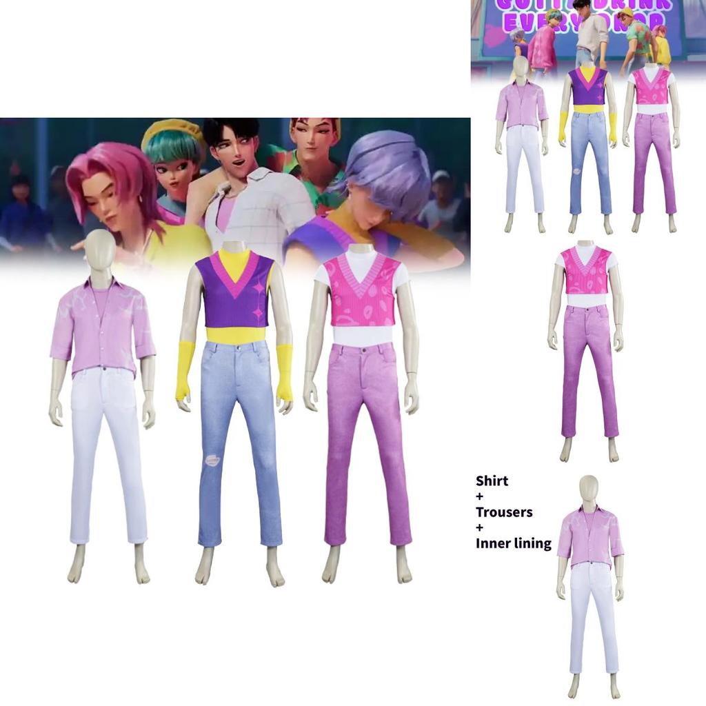 Kpop Demon Hunters Saja Boys Cosplay Outfit With Polyester Blend For Anime Character Role Play Suitable For All Genders
