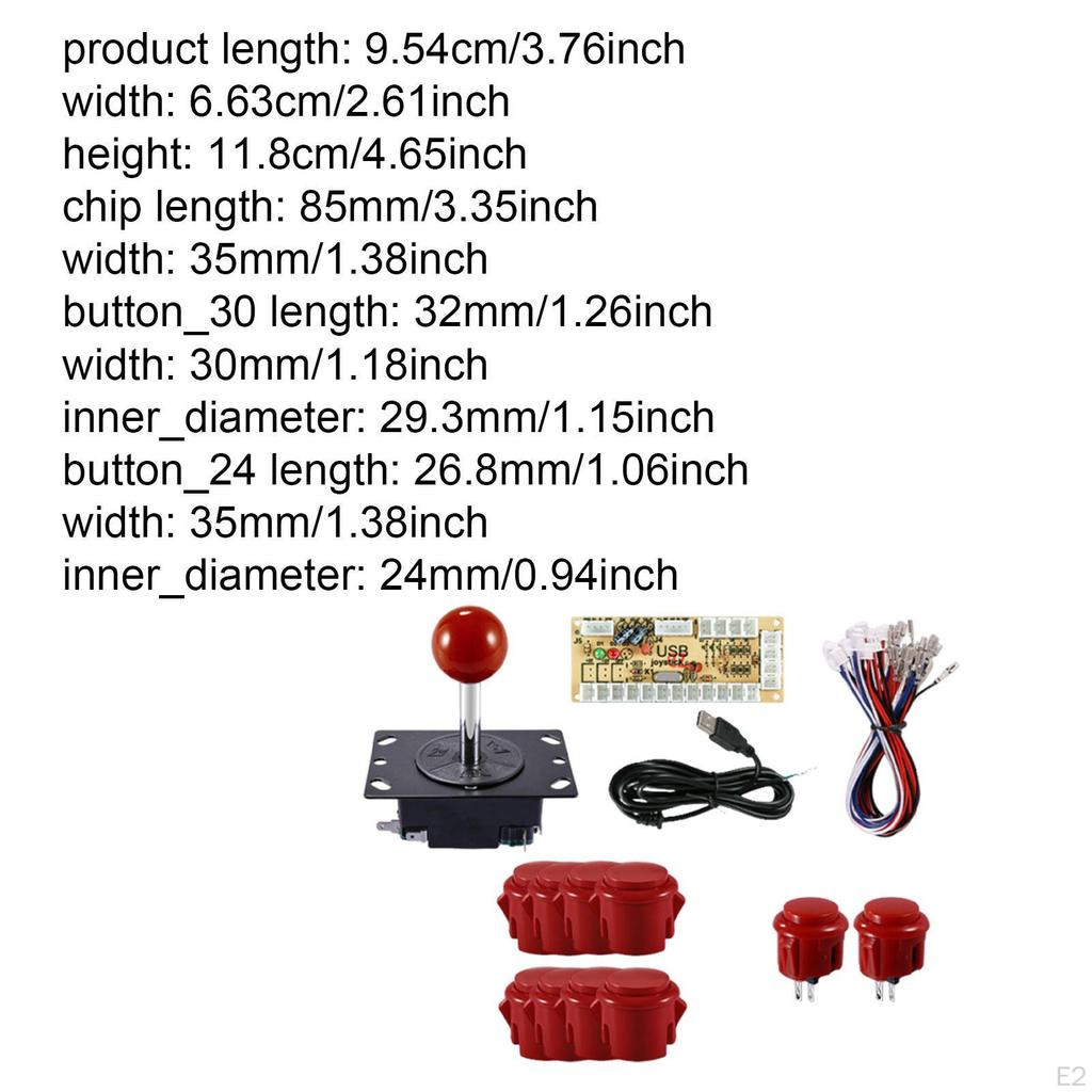 1 Arcade Games, DIY Parts, Joystick Assembly, Projects, Professional Components with Buttons,