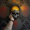 1 Pcs Resin Craft Wholesale Home Decoration Skeleton Candlestick Pendant Gothic Style Wall Decoration Resin Handicraft