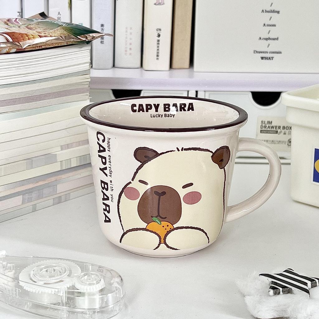 Birthday Gift for Best Friend Cute Kapibala Ceramic Mug for Boys and Girls Coffee Milk Cup Souvenir