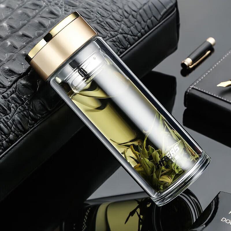 Haers Double-Wall Glass Tea Bottle with Infuser