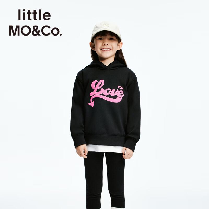 

Little MO&Co. Kids Volcanic Rock Heat-Retaining Fleece Hooded Sweatshirt 130