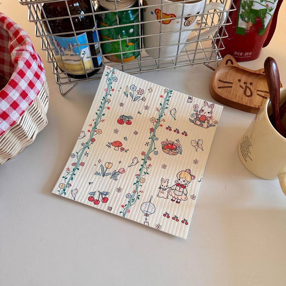 

Dry and Wet Dual-use Wood Pulp Cotton Rag Kitchen Lazy Rags Kitchen Cleaning Utensils F