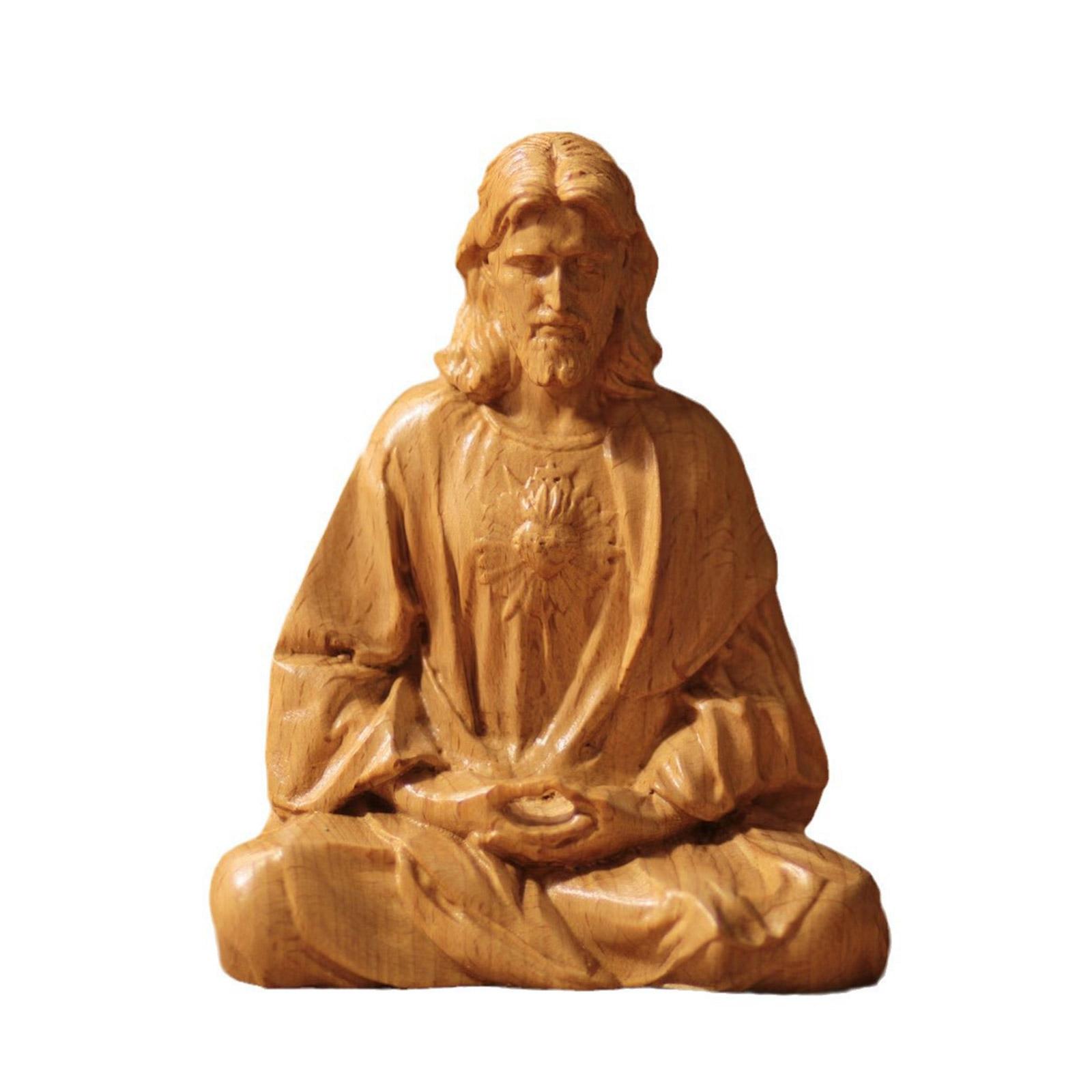 

Статуя Иисуса, скульптура из смолы, Священное Сердце Иисуса, статуя для домашнего или церковного декора, расписанная вручную, религиозный подарок 15