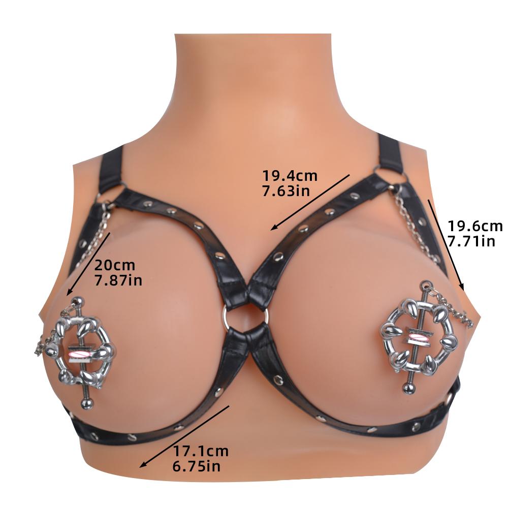 QKKQ Ring Shaped Nipple Clamps Skin Friendly Metal Clamps Breast Clips Strapon Steel Chain BDSM Breast Bondage Nipple Clips