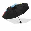 Rainbow Bunny Automatic Opening and Closing, 8 rib Structure Portable Umbrella, Suitable for Men and Women in All Seasons  Perfect Gift for