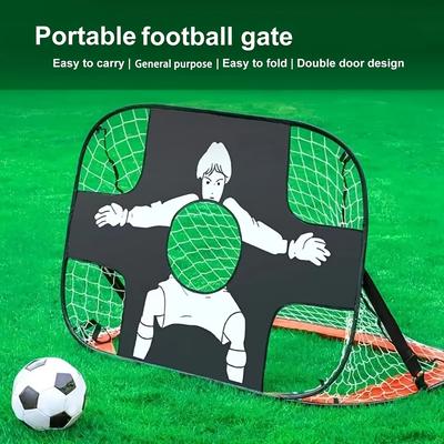 2-In-1 Folding Soccer Goal, Portable Soccer Goal Net, Dual-Purpose Design Outdoor Soccer Training, Multi-Function Training Net