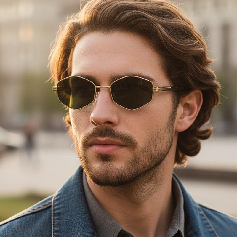 2026 New Fashion Metal Irregular Retro Sun Glasses Personalized Trendy Sunglasses For Men and Women