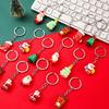 10Pcs Christmas Keychains Cartoon Keyrings Ornaments Decoration Party Favors