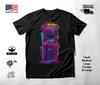 Retro Arcade Machine Neon Graphic T-Shirt Black Unisex S-2XL