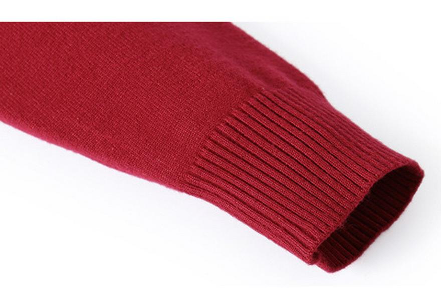 Mom's Plus Size Knit Lapel Sweater - Long-Sleeved Autumn/Winter Base Layer for Middle-Aged Women