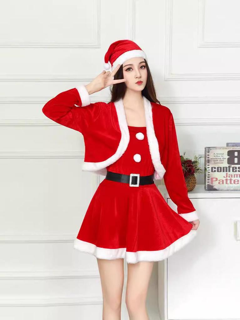2024 Women's Santa Claus Nightclub Party Skirt Costume for Christmas Events