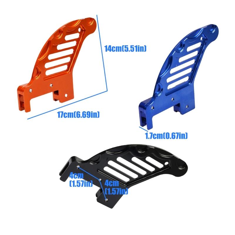 Slotted Motorcycle Rear Brake Disc Guard with Multiple Mounting Openings, Aluminum Body and Smooth Anodized Finish For MC125 MC250 MC250F MC350F