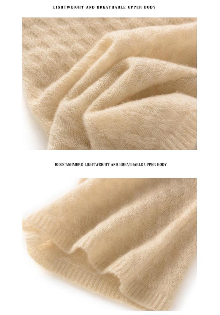Autumn/Winter 100% Pure Cashmere Maple Leaf Hollow Unisex Neck Gaiter Scarf
