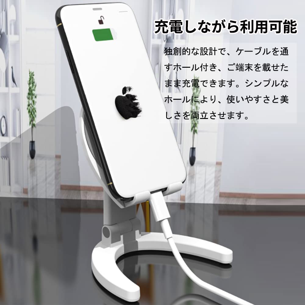 JEWYOCO Klappbarer Make-up-Tischaufsatz Perfekt für und Smartphone Höhen- und Winkelverstellbarer Spiegel, Spiegel, Kompakt, Leicht, Rund, Tragbar, Ausflüge,