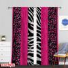 Flat Printing Party Curtains Leopard Versatile Polyester Without Electricity Family Decoration Use Decorations Curtain Set Of 2 Made Washable