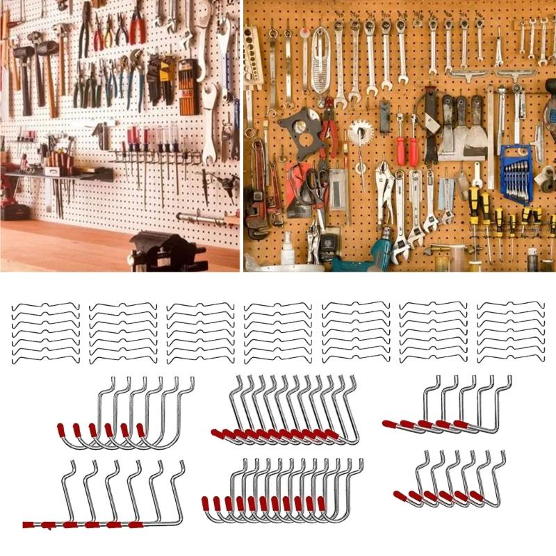 Multipurpose 114pcs Pegboard Hook Collection with Bins Accessory for Streamlineds Storage In Kitchen and Workspaces