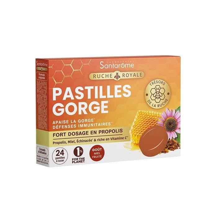 Santarome Pastilles pour Apaiser la Gorge Propolis &amp; Miel 24 pastilles