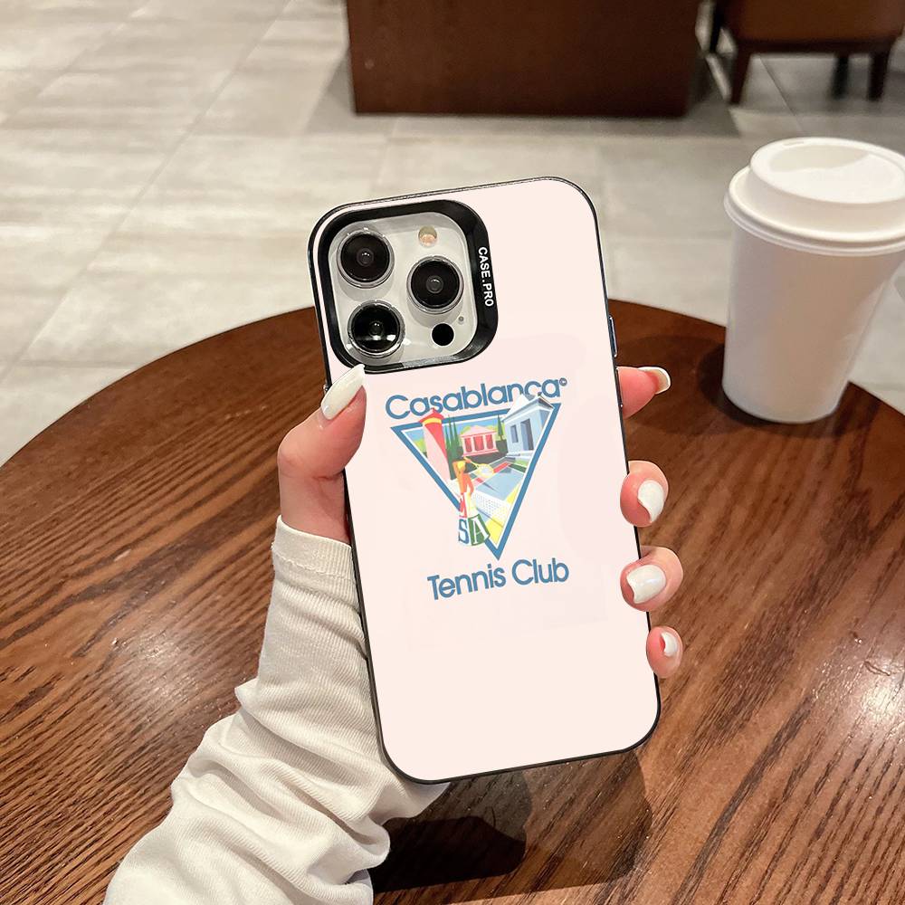 

Hot C-Casablanca Phone Case For IPhone 17 16 15 14 11 12 13 Pro Max Plus Pro Colored Silver Cover iPhone 14 plus