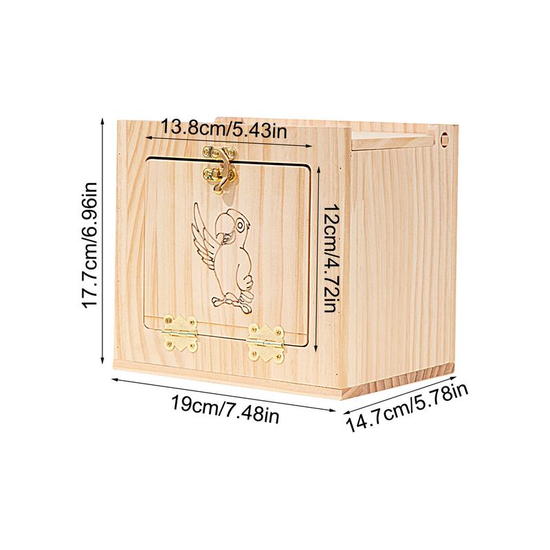 Bird Nesting Box Bird House Nesting Box Acrylic Transparent Wooden House Nesting For Budgie Lovebirds Cockatiel Parrots Mating