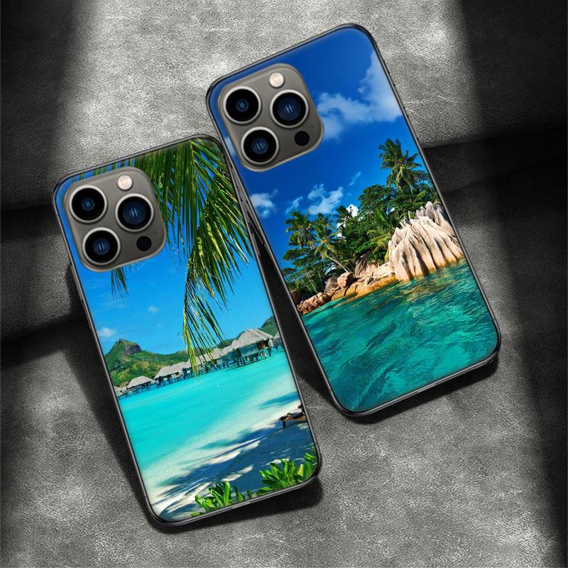Sea Tropical Palm Trees Beach Phone Case For Apple Iphone 15 13 12 11 14 Pro Max Mini Cover SE 2020 X XS XR 8 7 6 6S Plus 5 5S S