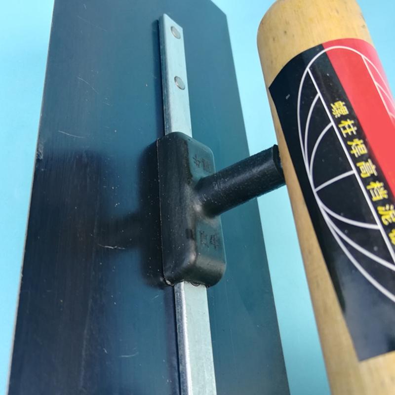 Niebieska stal węglowa drewniany uchwyt warstwa tynkarska pływak struktura kielnia betonowa szpatułka narzędzia 24 cm x 10 cm/9.45x3.94''