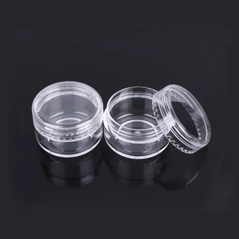6Pieces 3g/5g/10g/15g/20g Empty Sample Container with Lids Cosmetic Jars Clear Plastic Bottle for Make Up Nails Jewelry Beauty Home Kitchen