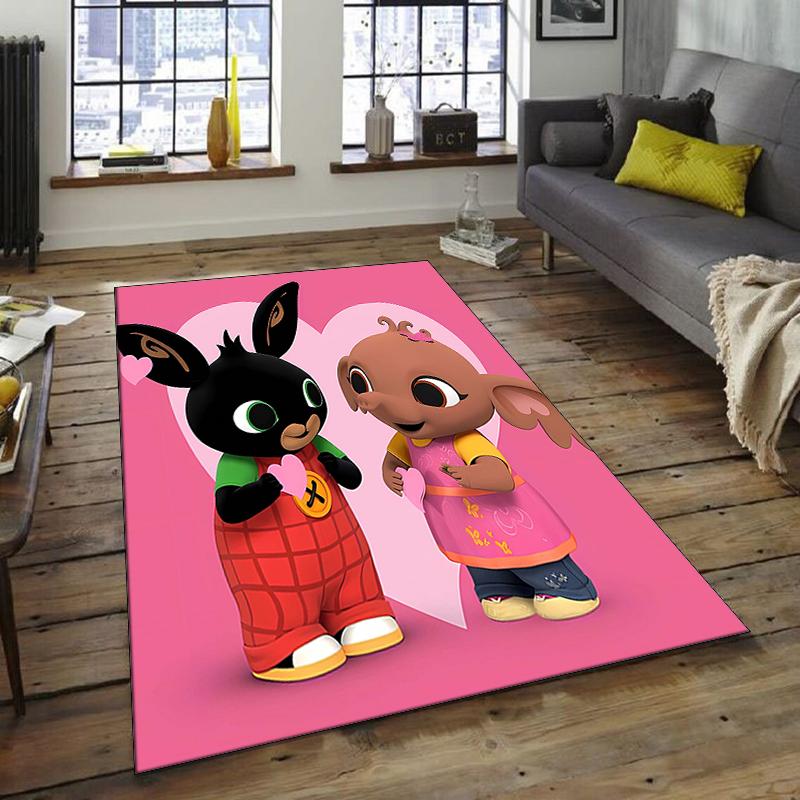 1pc Bing Bunny4 Design Area Rug - Non-Slip, Soft & Cozy Floor Mat for Living Room, Bedroom, Office - Indoor/Outdoor Decorative Carpet
