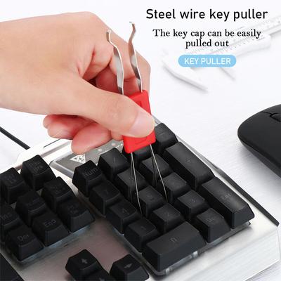 Universal Keyboard Steel Cleaning Tool Keycaps Puller Dust Cleaner Aid Keycap Unloading