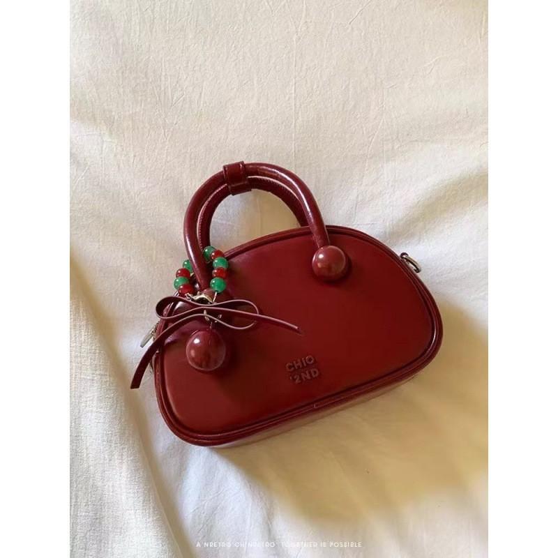 

Nanfeng Chlo2nd Sweet Date Leather Pillow Bag Exquisite Small Women s Wedding Portable Single Shoulder Crossbody червоний
