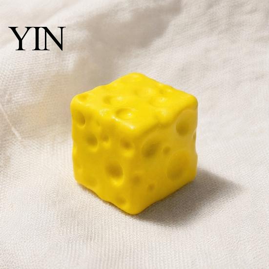 Cheese Shape Stress Toy Fake Squeeze Toy, Anxiety Relief Cube Sensory Ball Slow Rising Pinch Home Office Relaxation Tool Hand Exercise