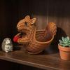 PP Squirrel Shaped Storage Basket Handwoven Imitation Rattan Storage Basket  Home Storage