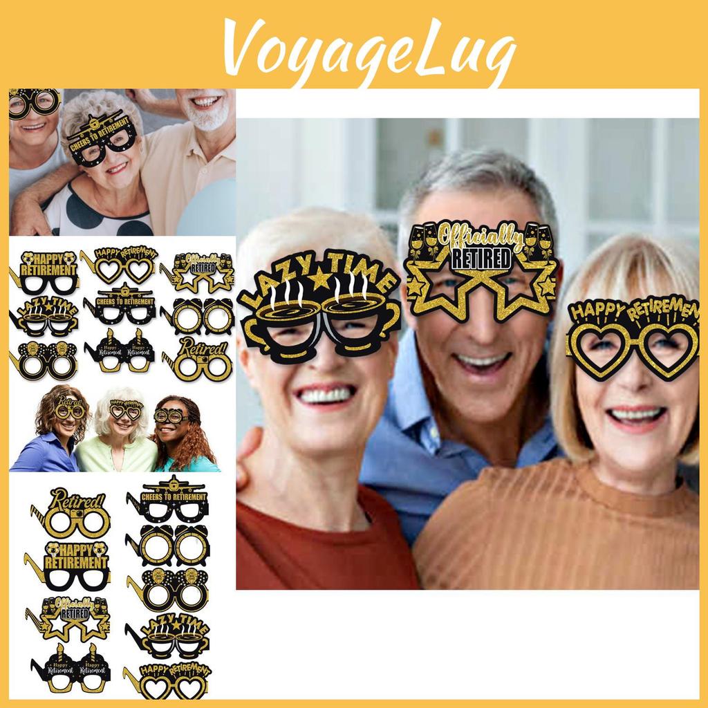 Decoration Paper Party Glasses Retirement Theme Game Photo Props Mask Vzard