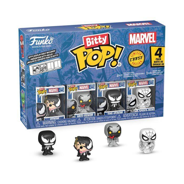 Figurine Miniature - Funko - POP! Bitty 4 Pack - Spider-Man - Venom - Surprise