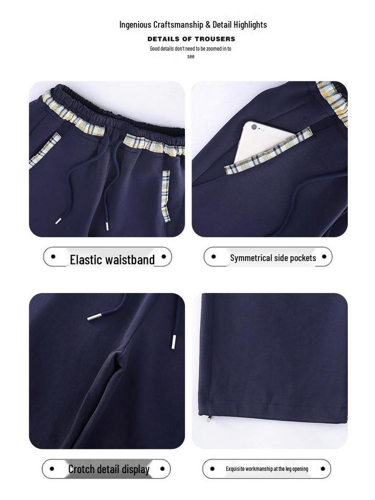 2025 Girls' Spring/Autumn Middle School Straight-Leg Cargo Sweatpants