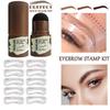 EyeBrow Stamp Shaping Kit Eyebrow Stencils Waterproof Long Stick Shape Stamp Brow Lasting Natural Contouring Makeup Kit