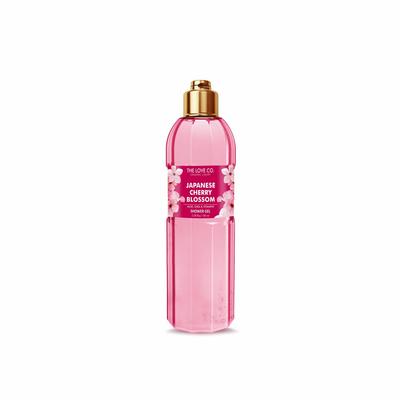 THE LOVE CO Japanese Cherry Blossom Shower Gel | Aloe & Vitamin E for Hydration & Skin Nourishment | 100% Vegan & Paraben-Free | Luxurious, Long-Lasti