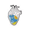 Creative Medical Organs Enamel Brooch Brain Lung Heart Chest Uterus Flower Wave Mechanical Heart Metal Badge Lapel Pins Jewelry
