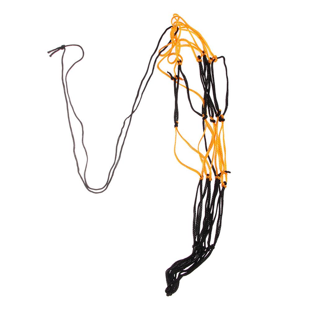 

Black&orange Bag Nylon Football Net Bag Basketball Mesh Bag