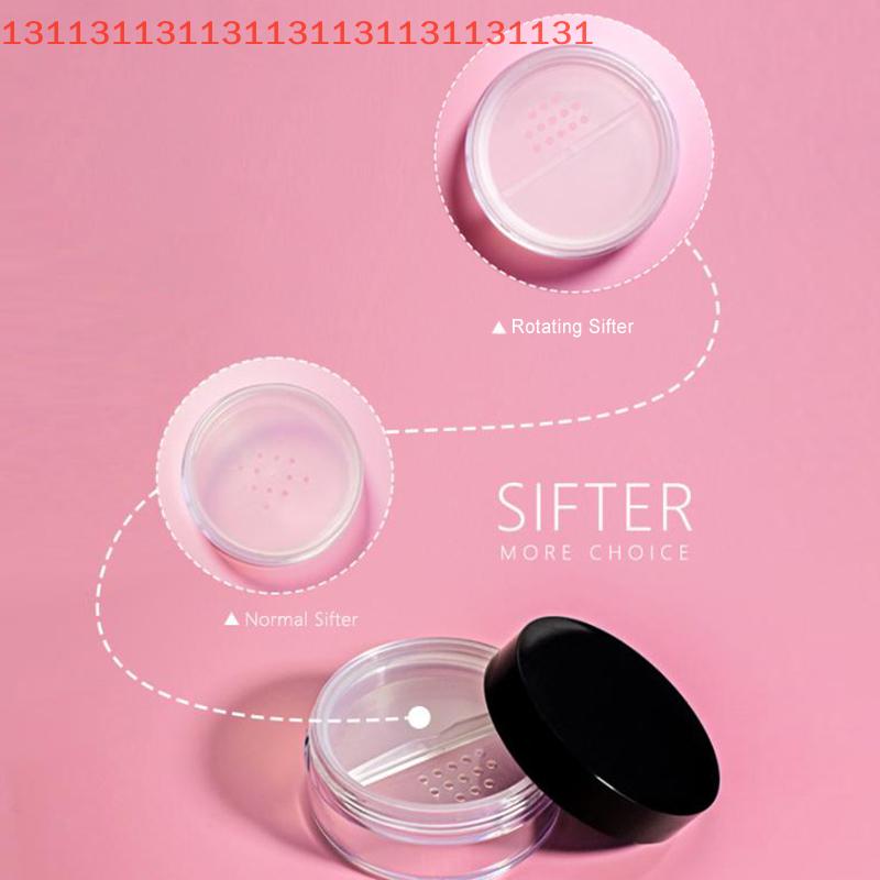 Leerer 5/10/20/30g Behälter für losen Puder mit drehbarem Siebeinsatz, Behälterdose, Plastik, Kosmetik, Make-up, Puderabfüllung, Dose, Deckel, Drehverschluss