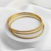 18k Gold Plated Multi-Layer Stackable Stainless Steel Square Twisted Bracelet Set - Elegant, Non-Fading, Fashionable Charms.