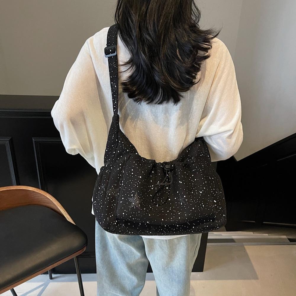 Soft Commuting Tote Bag Corduroy Sports Crossbody Bag Fashion Square Shoulder Bag  Travel