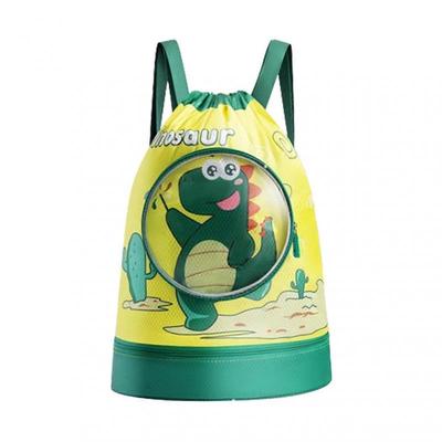 Mochila com Cordão Infantil Bolsa de Ginástica para Meninas | Saco Cinch Anime com Separação Molhado e Seco, Armazenamento Portátil para Natação e Esportes