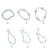 Y2K Glass Heart Star Butterfly Bead Pendant Necklace Bracelet for Women Clavicle Chain Fashion Valentines Day Gifts